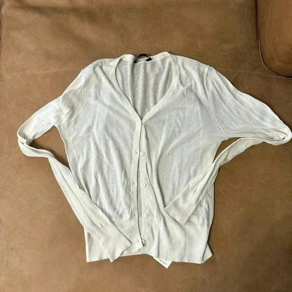 Jarbo Cream Color Cardigan Women’s Size 1 (Small) Flawed - Picture 1 of 10